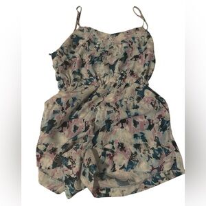 Like New Parker 'Scout' Strappy Back Romper In Jasmine Purple Floral Size Small